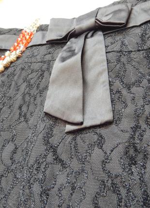Черная фактурная  итальянская юбка amelie-amelie( размер 38-40)2 фото