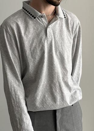 Ted baker london кофта светр лонг поло оригінал преміум дорогий цікавий реглан сірий1 фото