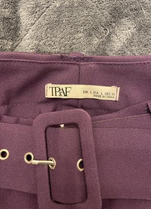 Классные фиолетовые брюки в стиле zara (m)4 фото