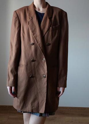 Винтажный двубортный шерстяной пиджак vittoria verani4 фото