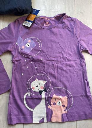 Пижама детская lupilu, детский комплект для девушки лосины лонгслив, 98-1042 фото