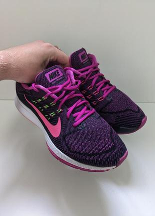 ❗️❗️❗️кроссовки беговые женские "nike" air zoom structure 18 women's 10.5 magenta/pink euc!