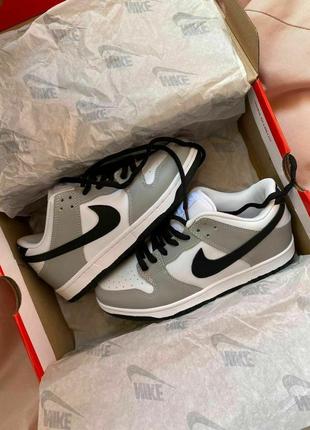 Nike sb dunk low •grey white black•