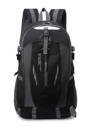 Рюкзак 45 л чорний, наплічник водовідштовхувальна тканина2 фото