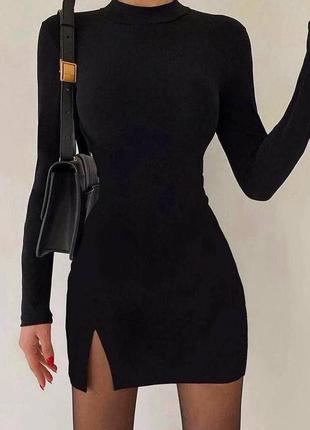 ❤️ шикарное платье черная женская мини мины женское платье черное черное черное черное2 фото