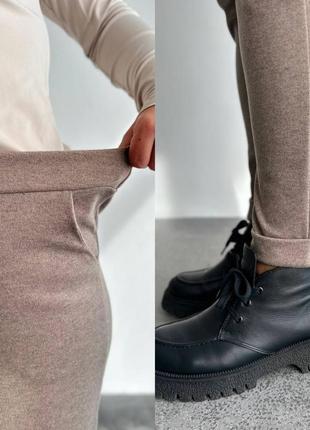 Женские теплые штаны брюки утепленные шерсть осень деми зима5 фото