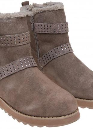 Женские ботинки высокие skechers 44619 tpe 38 (8) 25 см коричневые