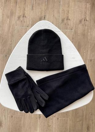 Комплекти шапка+баф+рукавички1 фото