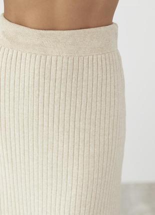 Юбка юбка миди длинная в рубчик вязаная стильная тренд базовая зара zara2 фото