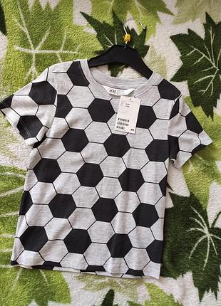 Детская футболка спорт футбольная р.2/4, 4/6 h&amp;m