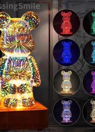 Ночник мишка bearbrick светильник мышка проектор ночник7 фото