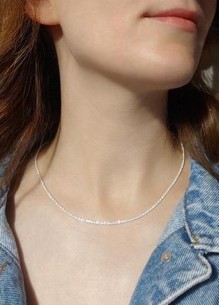 Ланцюжок срібного кольору 🍒
