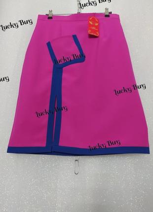 Жіноча малинова юбка з розрізом. заміри в описі.1 фото