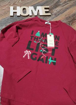 Новогодний реглан на девочку 9-10 лет