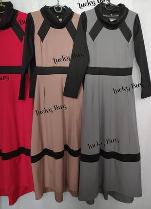 Длинное женское платье в трех цветах. замеры в описании.3 фото