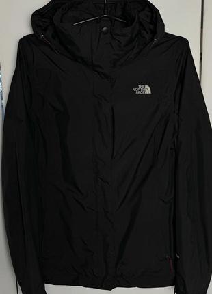 Черная куртка the north face tnf с капюшоном ветровка ветровка ветровка туристическая2 фото