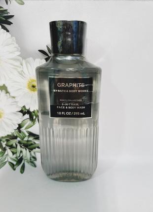 Гель для душа graphite 3 в 1 от bath and body works