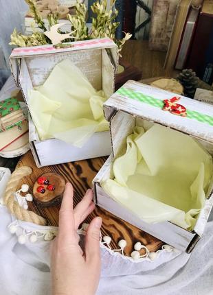 Подарункові святкові коробки «часна року: осінь, зима, весна, літо» хендмейд, ручна робота10 фото