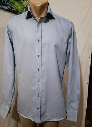 Stenstroms брендовая мужская хлопковая рубашка р. 46 м