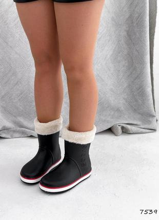 Чобітки зимові чорні жіночі