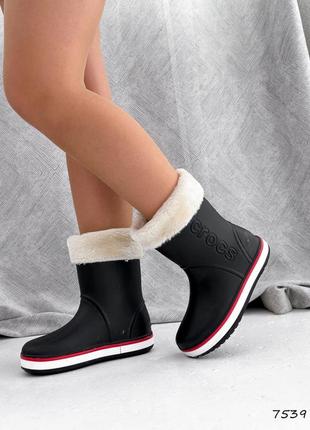 Чобітки зимові чорні жіночі