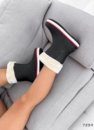 Чобітки зимові чорні жіночі