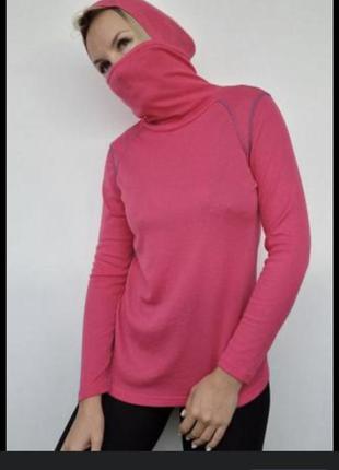 Батник флотская женская розовая с капюшоном теплая для сноуборда1 фото