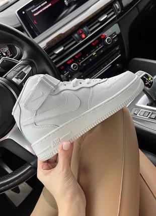 Air force high white fur