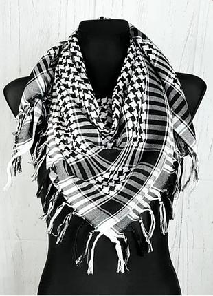 Арафатка куфія шемаг хустка в арабському стилі чорно-білий