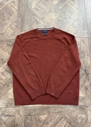 Рудий светр m&s розмір xl 100% вовна