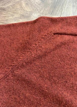 Рыжий свитер m&s размер xl 100% шерсть3 фото
