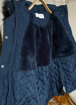 Куртка пальта капюшон хутро зима парка