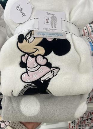 Флисовая пижама теплая disney минимаус primark