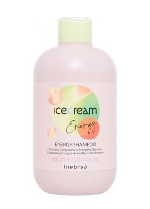 Тонизирующий шампунь против выпадения волос inebrya ice cream energy shampoo 300 мл