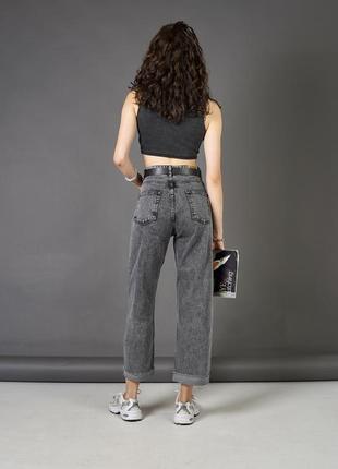 Серые укороченные джинсы кюлоты, розмір 365 фото