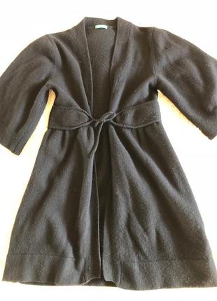 Шерстяной кардиган benetton, италия, р-р l. (на s\m)