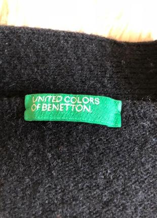 Шерстяной кардиган benetton, италия, р-р l. (на s\m)8 фото