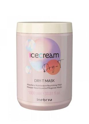 Маска для сухого і неслухняного волосся inebrya ice cream dry-t mask, 1000 мл