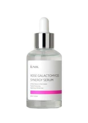 Сироватка з трояндою і галактомізисом iunik rose galactomyces synergy serum, 50 мл