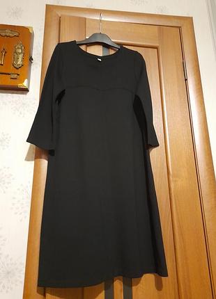 Платье женское черная uniqlo миди м