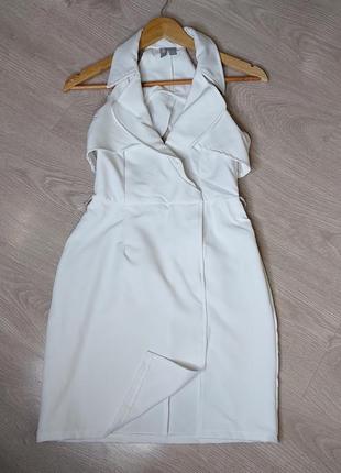 Белоснежное платье с открытой спинкой от aso.s. размер хс/с.5 фото