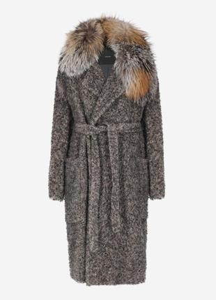Шерстяне пальто max mara з хутром