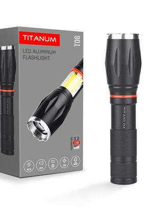 Світлодіодний портативний ліхтарик videx titanum tlf-t06 300 lm 6500 k чорний