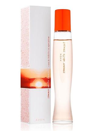 Жіноча туалетна вода summer white sunset avon 50 мл