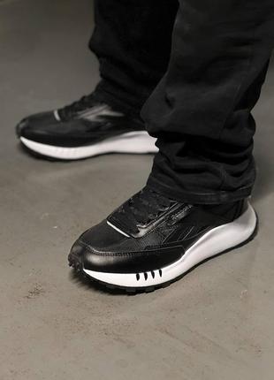 Чоловічі кросівки reebok classic leather black white3 фото
