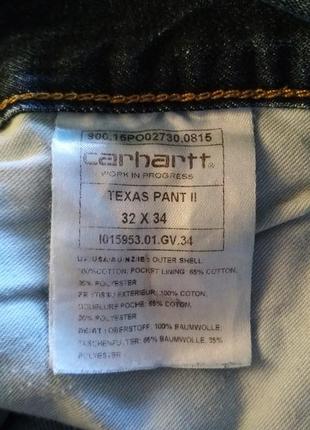Мужские джинсы брюки carhartt texas pant 2 (32-34)7 фото