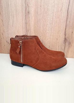 Німецькі утеплені черевики, демісезонні ботинки, напівчеревики жіночі коричневі, р. 381 фото