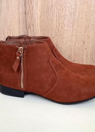 Німецькі утеплені черевики, демісезонні ботинки, напівчеревики жіночі коричневі, р. 382 фото