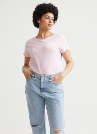 Рожева бавовняна футболка h&m oversize / s, xl3 фото