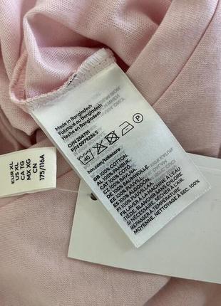 Рожева бавовняна футболка h&m oversize / s, xl8 фото